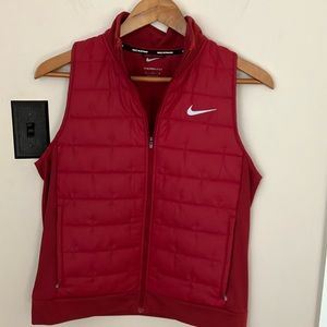 Nike therma fit red down vest